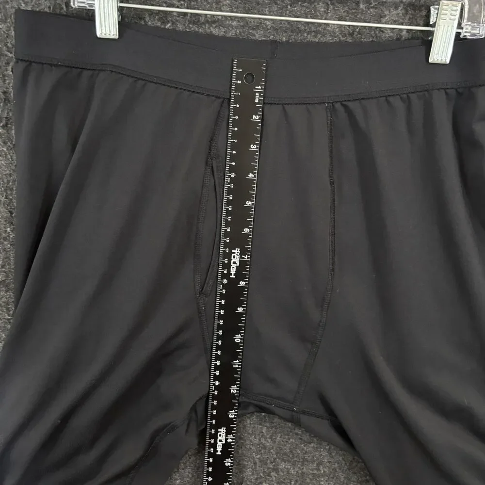 Duluth Trading Co Devil Track Fleece Base Layer Pants Men's XLx32 Black Stretch